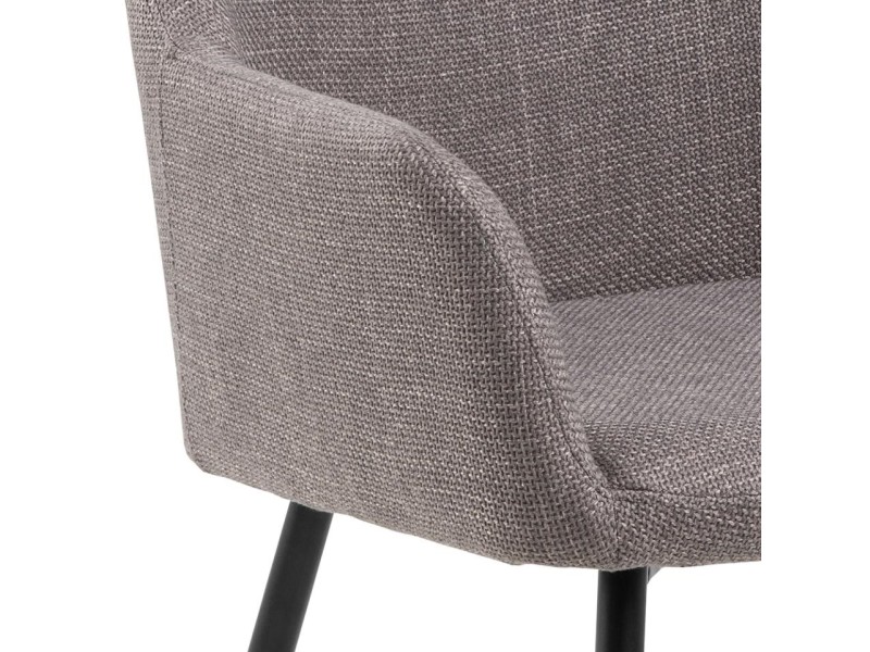 Krzesło Lizzy z podłokietnikami szare jasne - ACTONA